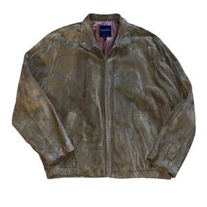 Brooks Brothers Men’s Genuine Leather bomber jacket Size Large